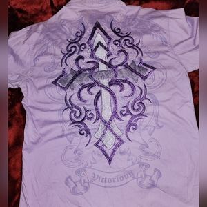 Victorious men purple shirt